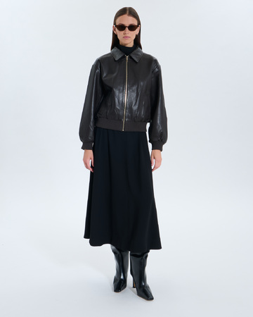 Veste Virgile Veste Virgile chocolat en cuir ZAPA