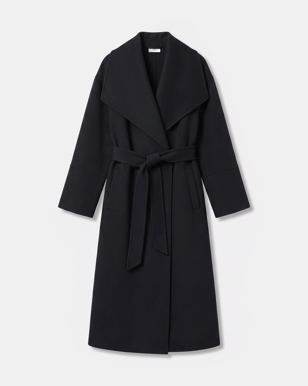 Manteau Mada Manteau long en laine noire ZAPA