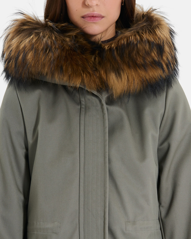 Parka Piria Parka avec col amovible en fourrure v&eacute;ritable ZAPA