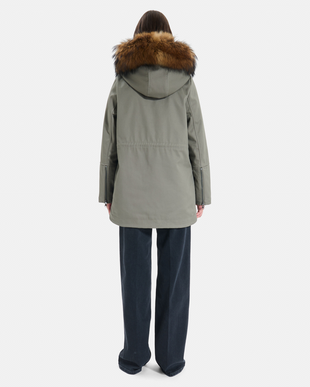 Parka Piria Parka avec col amovible en fourrure v&eacute;ritable ZAPA
