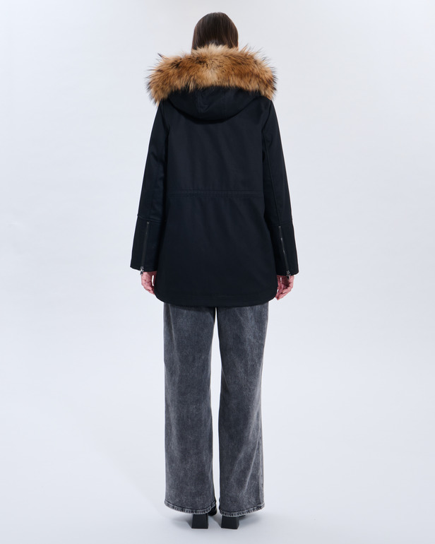 Parka Piria Parka avec col amovible en fourrure v&eacute;ritable ZAPA