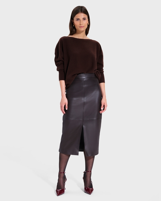 Pull Penseeboat Pull Penseeboat chocolat en cachemire ZAPA