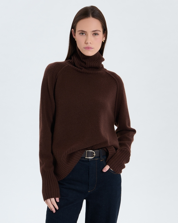 Pull Nefeli Pull Nefeli chocolat en cachemire ZAPA