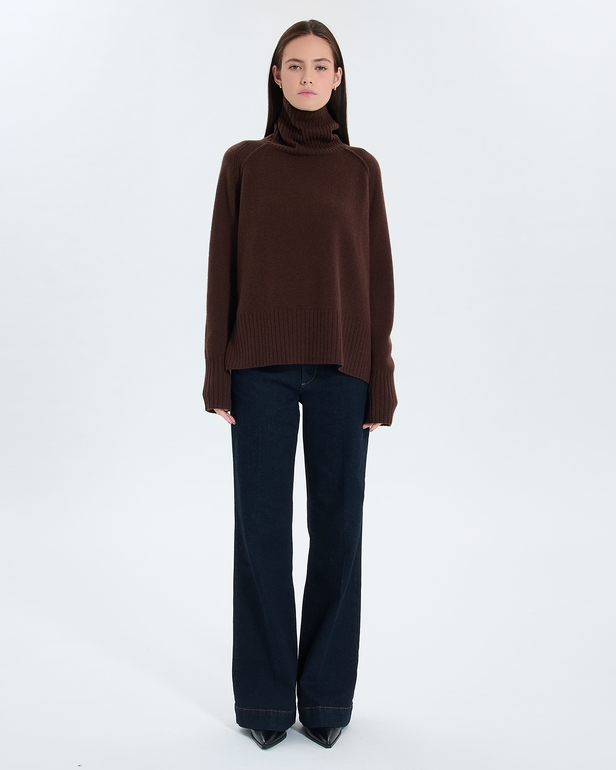 Pull Nefeli Pull Nefeli chocolat en cachemire ZAPA