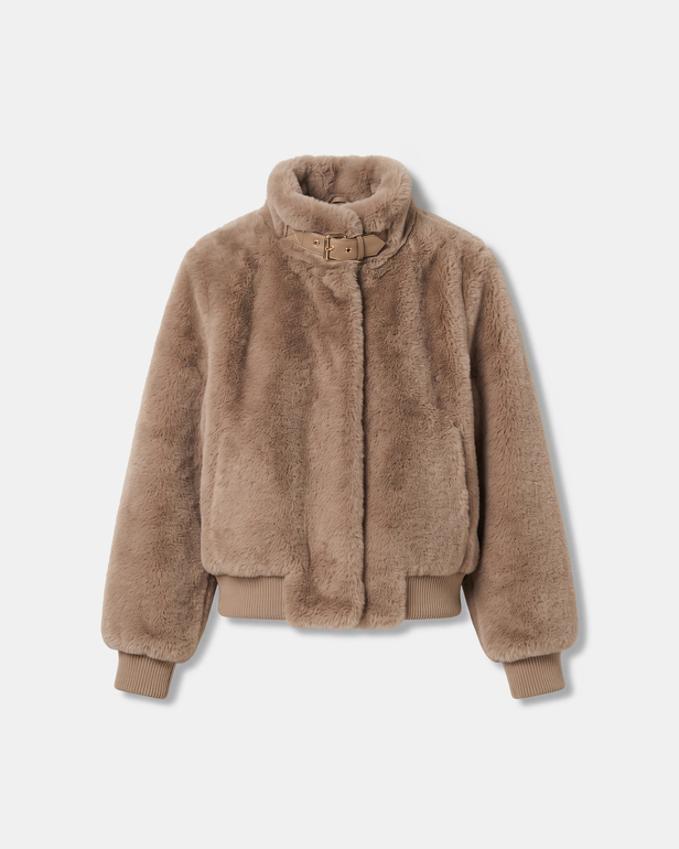 Veste Valou Veste courte en fausse fourrure camel ZAPA