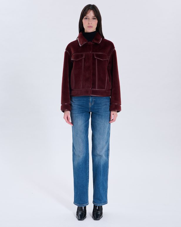 Veste Monge Veste r&eacute;versible grenat ZAPA