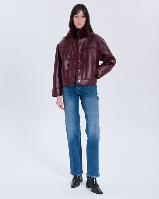 Veste Monge Veste r&eacute;versible grenat ZAPA