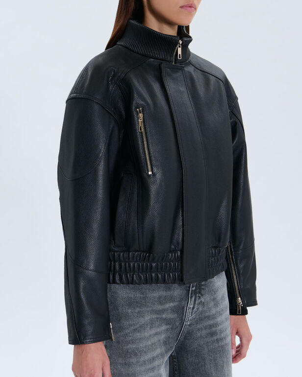 Veste Bryan Veste Bryan noire en cuir ZAPA