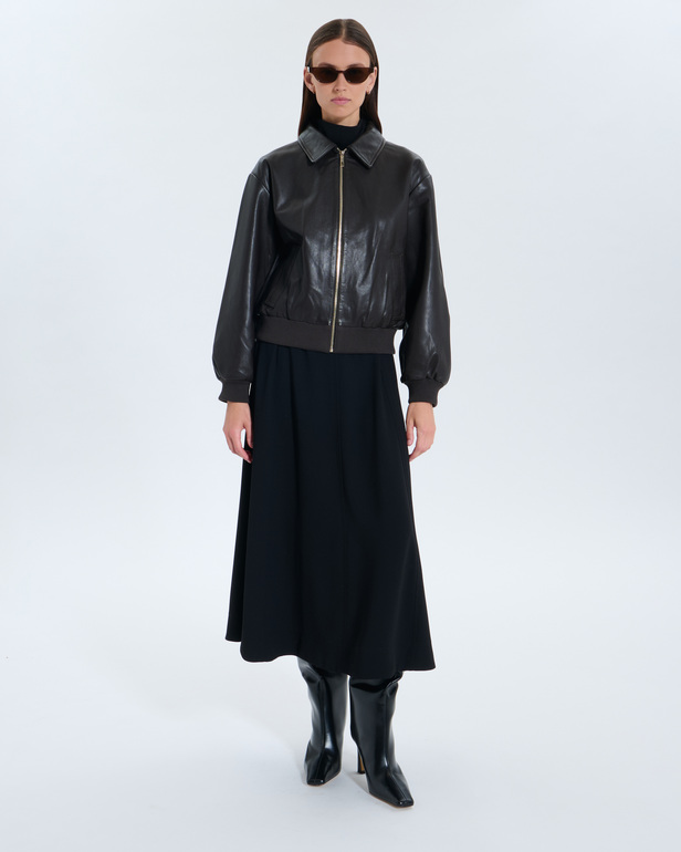 Veste Virgile Veste Virgile chocolat en cuir ZAPA