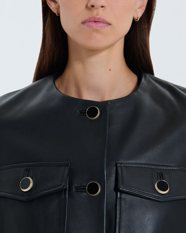 Veste Volia Veste Volia noire en cuir ZAPA