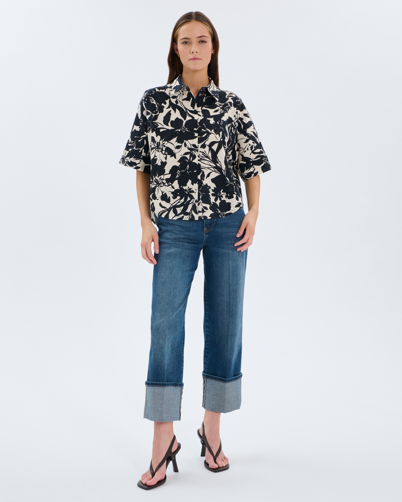 Chemise Cleophee Chemise en lin imprim&eacute; floral ZAPA