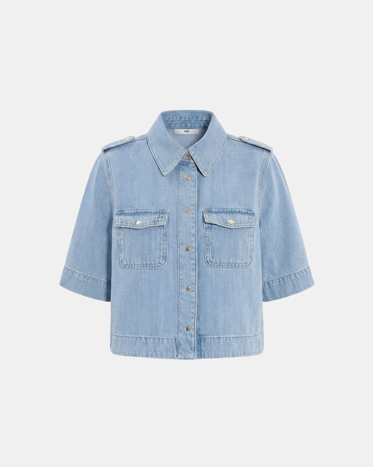 Chemise Celeste Chemise en coton bleu clair ZAPA