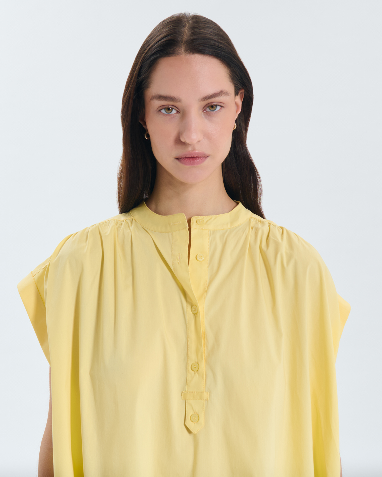 Chemise Caty Chemise jaune fluide sans manches ZAPA