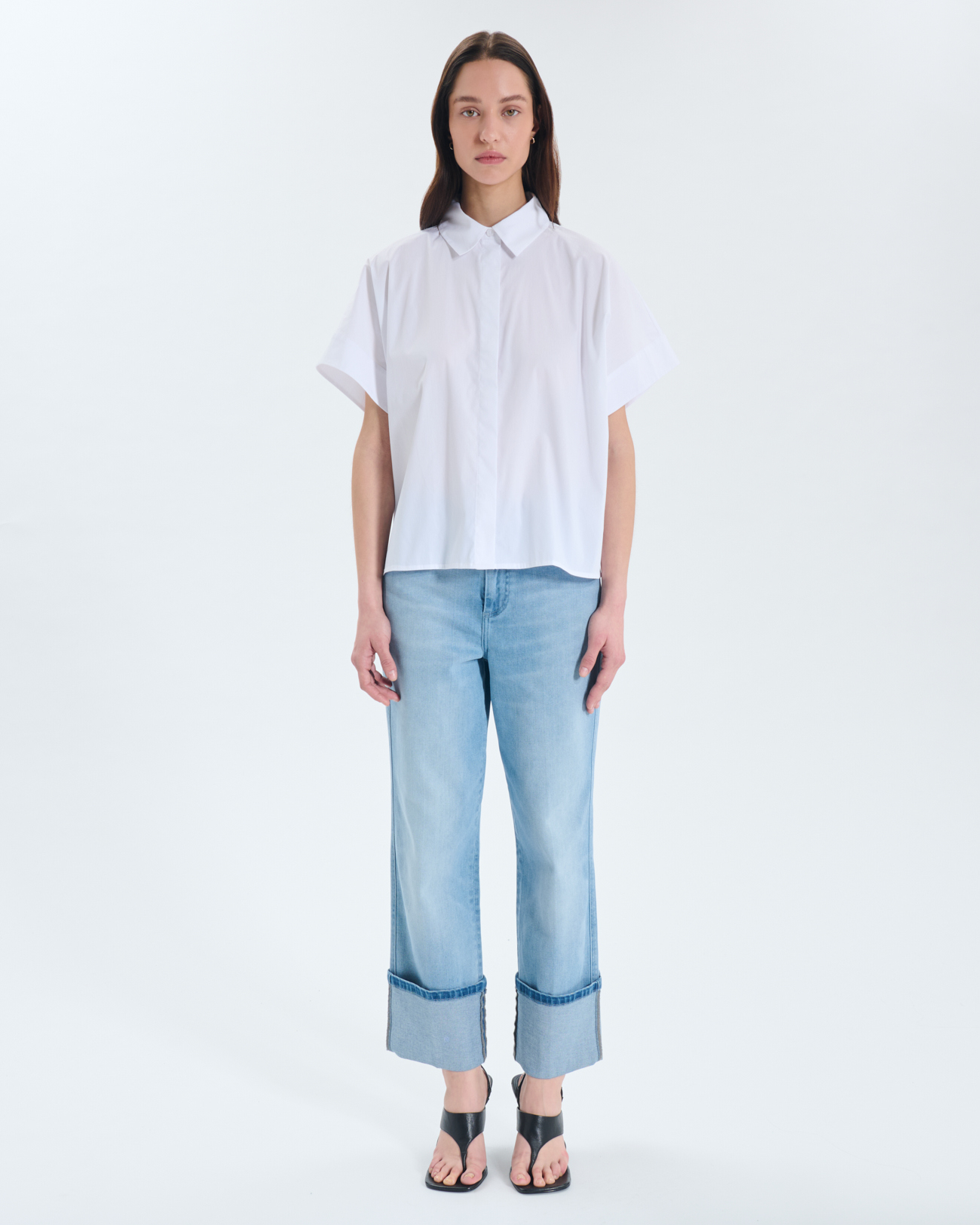 Chemise Cher Chemise blanche ample manches courtes ZAPA