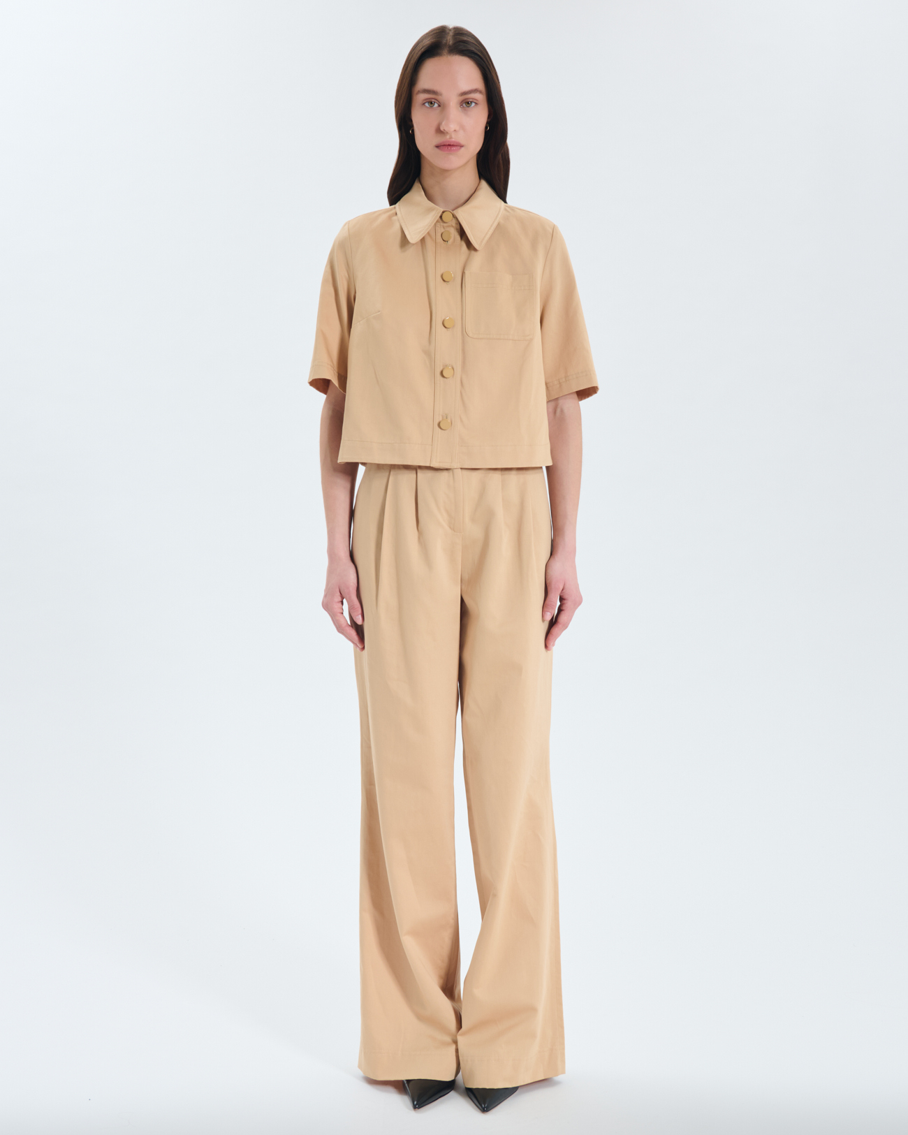 Chemise Celina Chemise en coton bio sable ZAPA