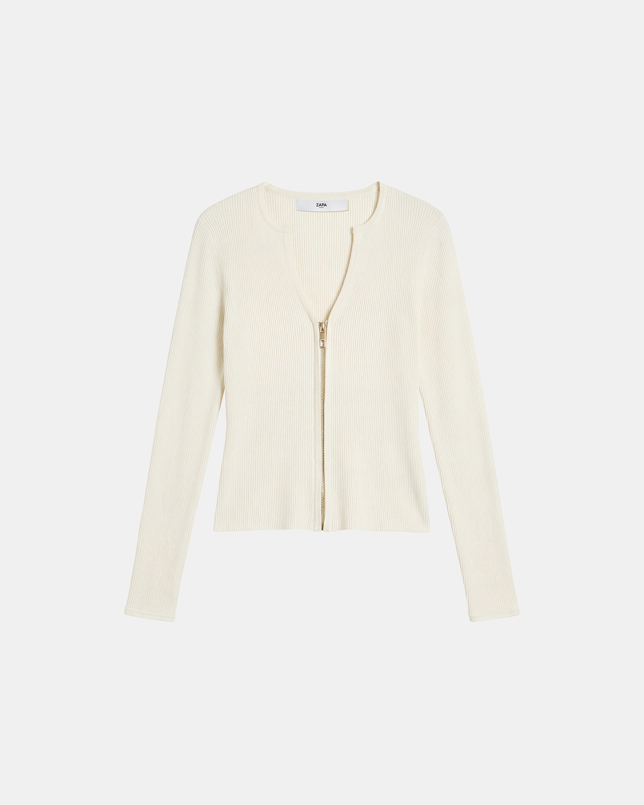 Gilet Noun Gilet zip&eacute; en viscose &eacute;cru ZAPA