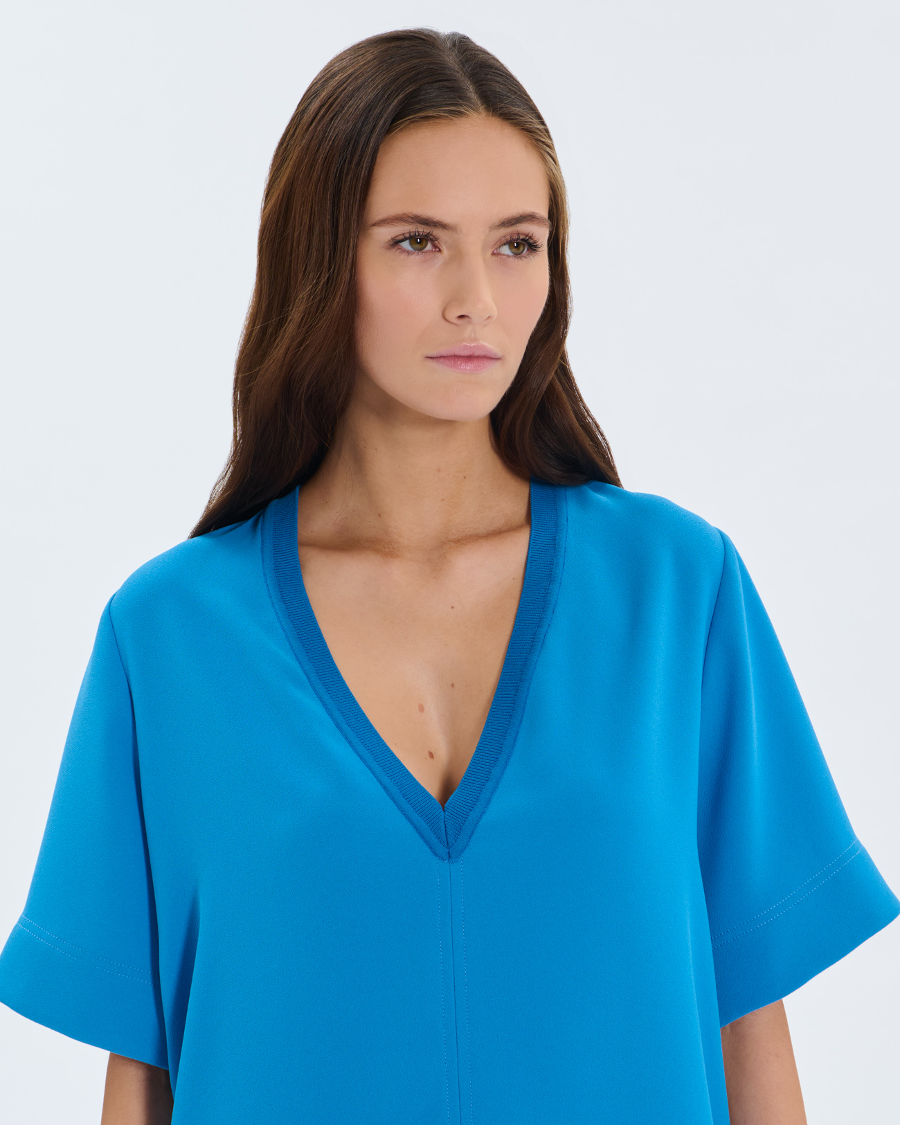 Top Twiggy Top &agrave; col V cobalt ZAPA