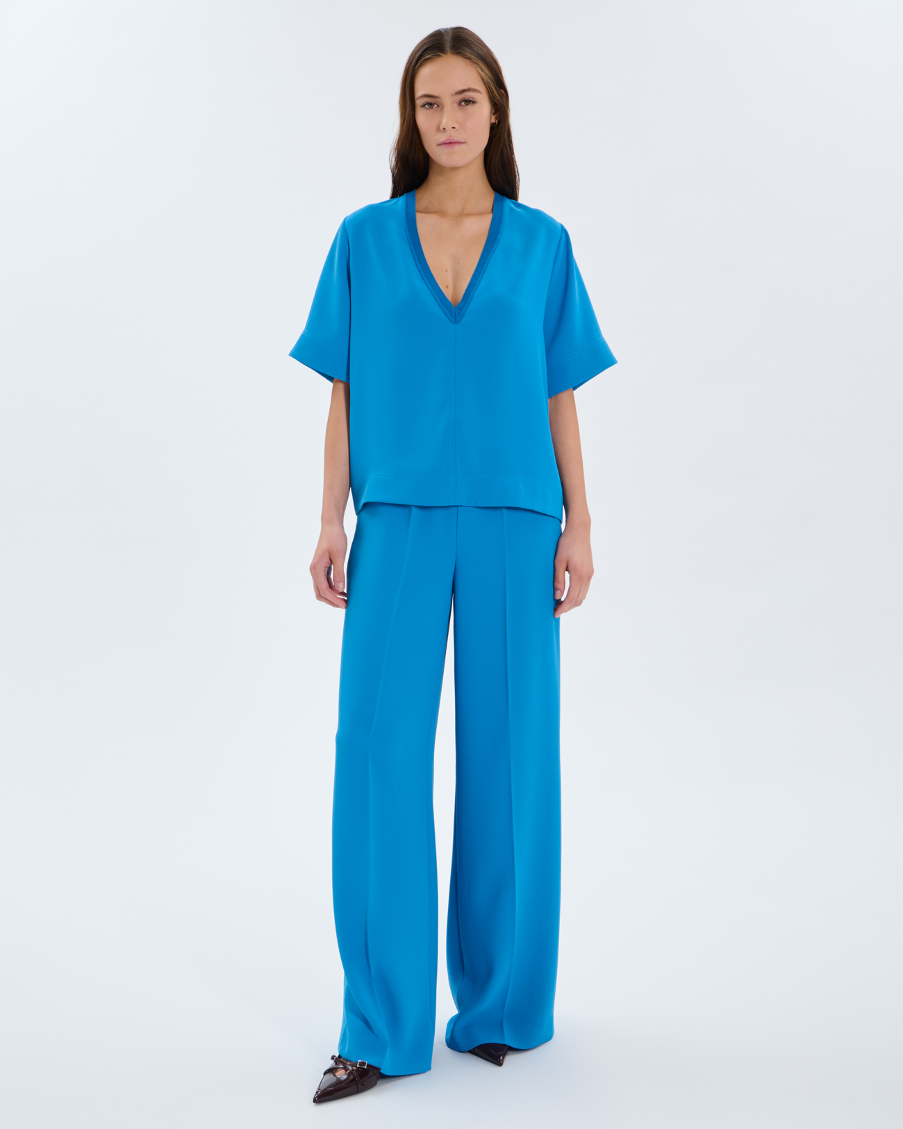 Top Twiggy Top &agrave; col V cobalt ZAPA