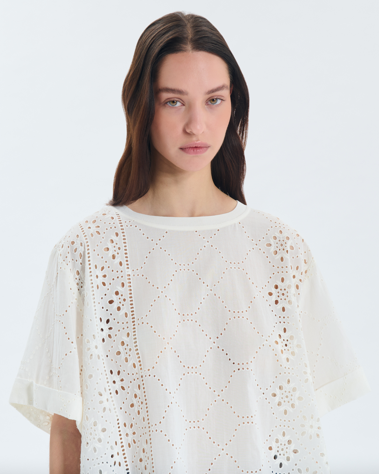 Top Tresor Top en coton &eacute;cru ZAPA