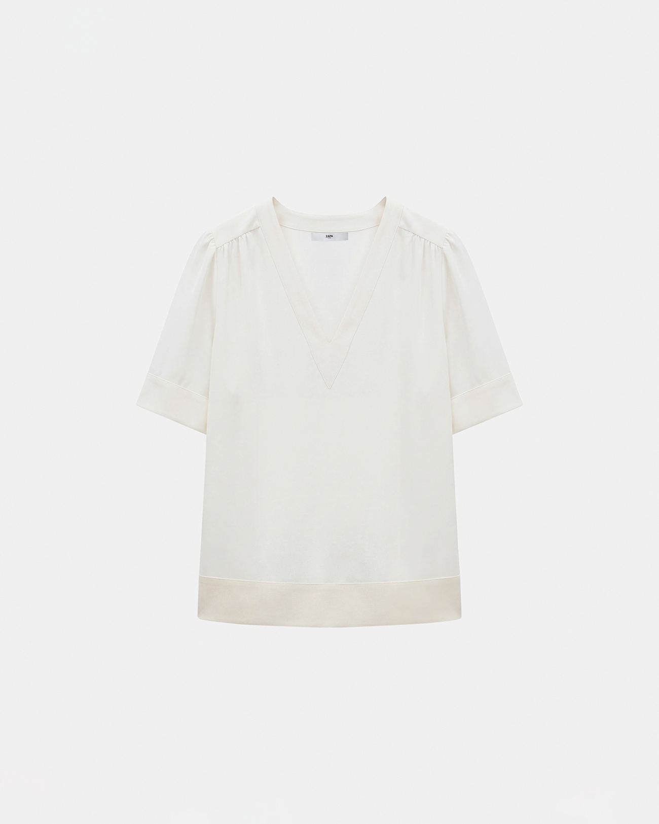 Chemise Tahiel Top &agrave; col V &eacute;cru ZAPA