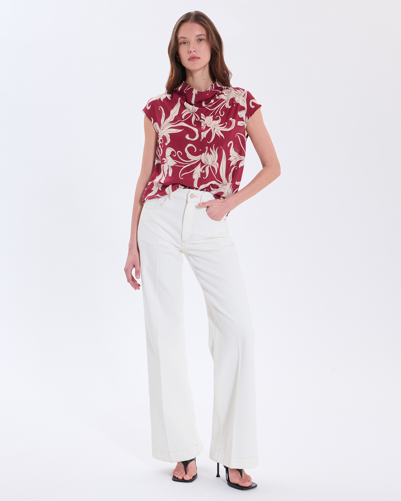 Top Tauri Top en viscose imprim&eacute; ZAPA