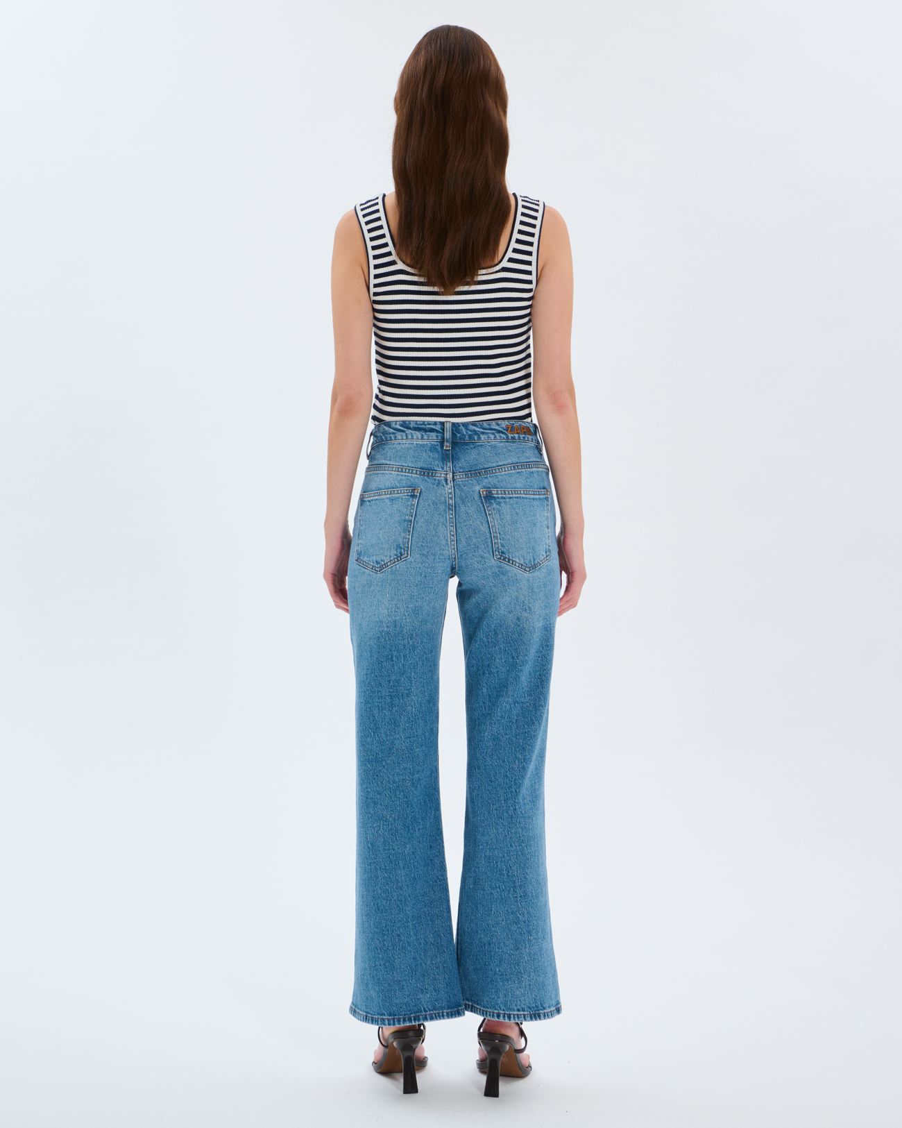 Jean Flare 7/8 Jean flare en coton bleu clair ZAPA