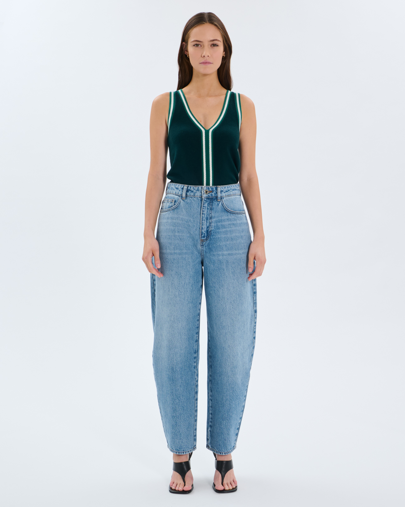 Jean Barrel Jean barrel en coton bleu ZAPA
