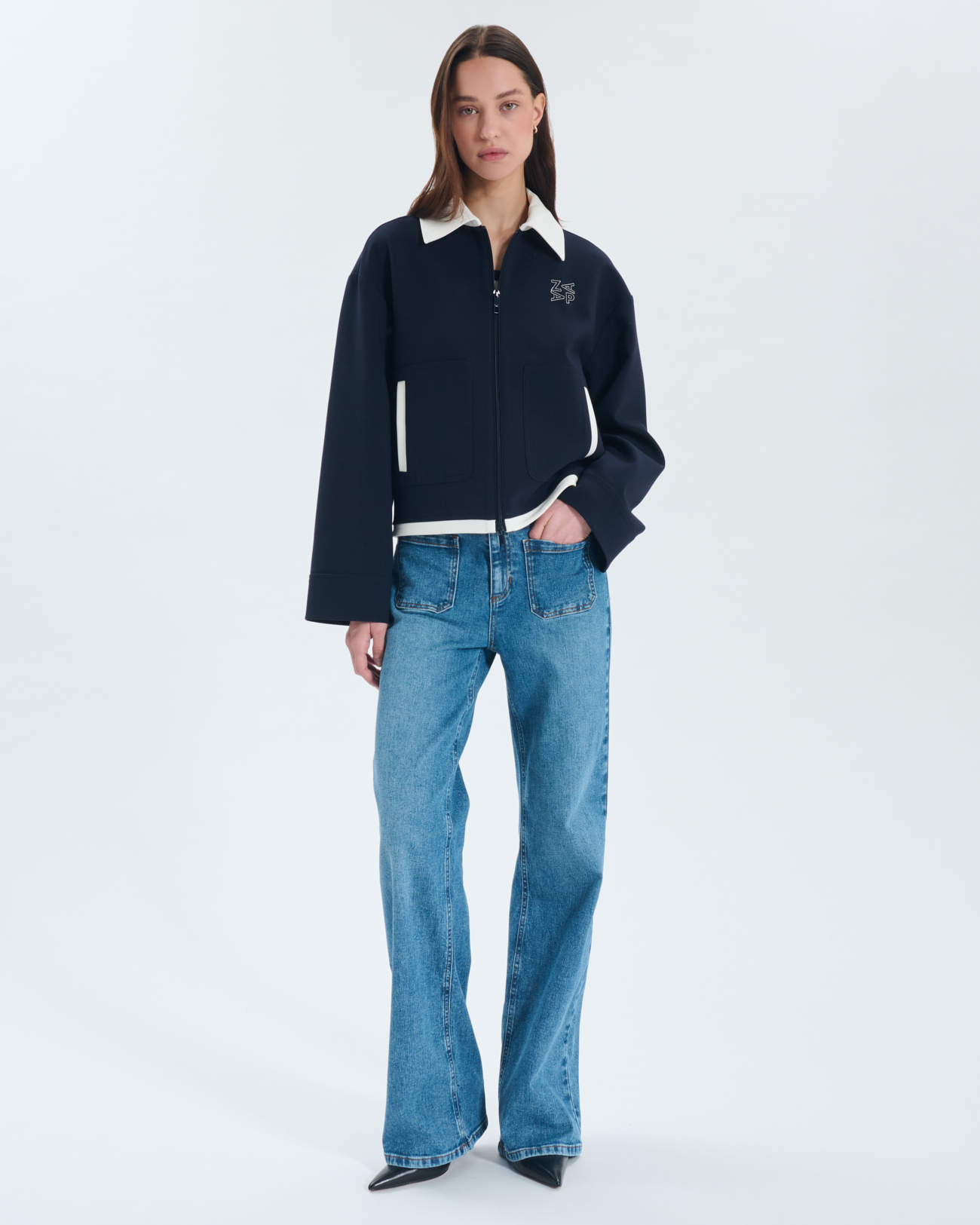 Jean Pocket Jean en coton bleu clair ZAPA