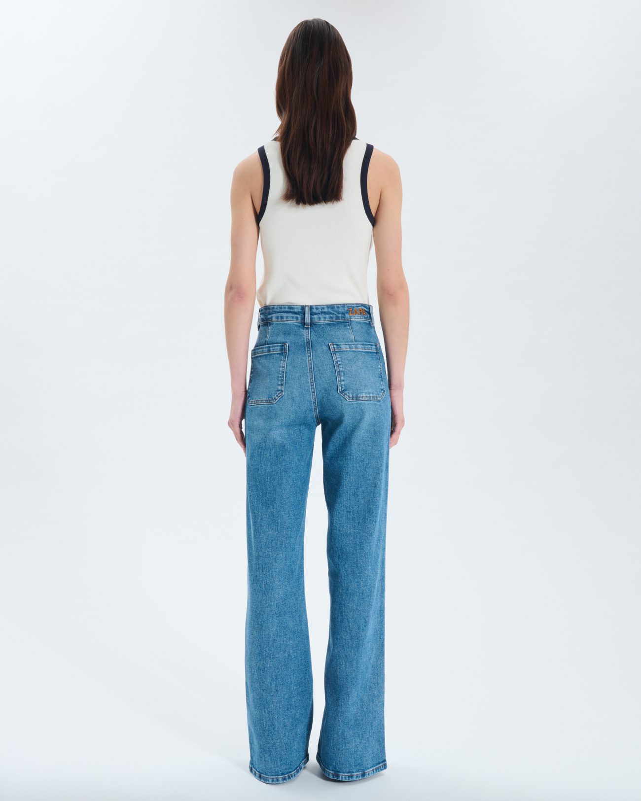 Jean Pocket Jean en coton bleu clair ZAPA