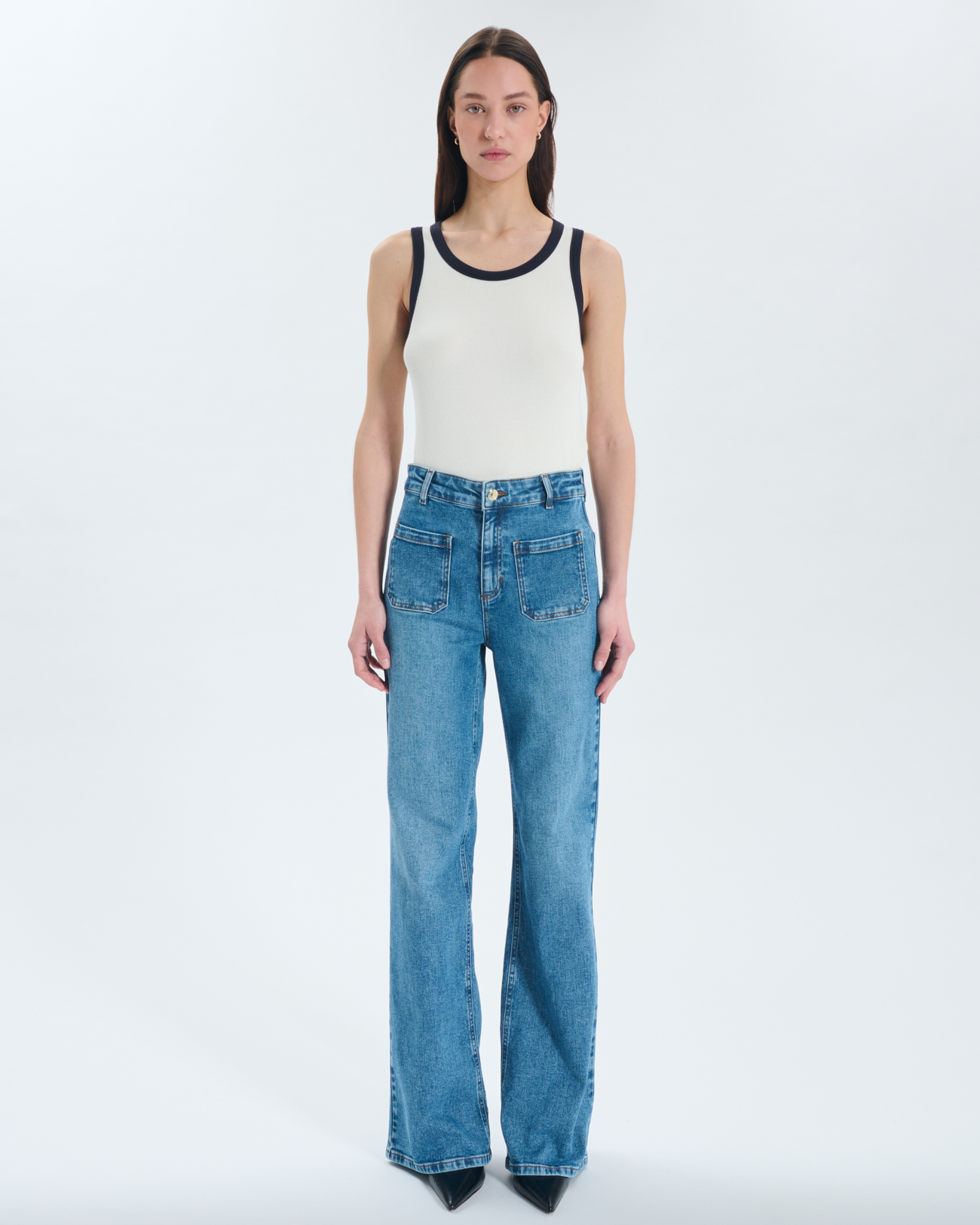 Jean Pocket Jean en coton bleu clair ZAPA