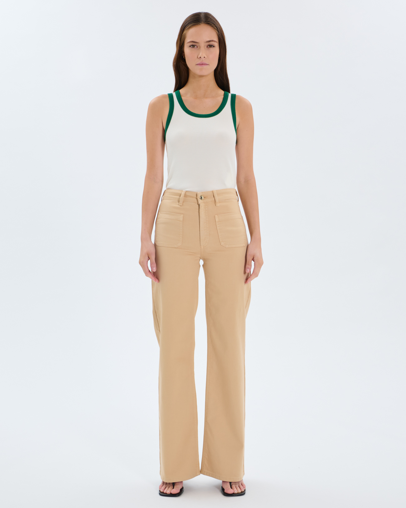 Jean Pocket Jean &agrave; 4 poches en coton sable ZAPA