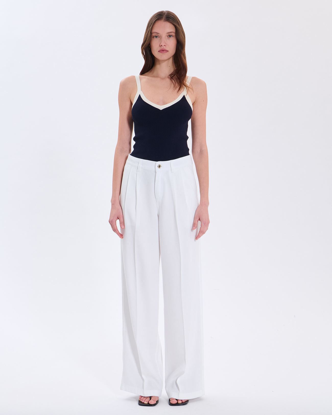 Pantalon Prince Pantalon en coton blanc ZAPA