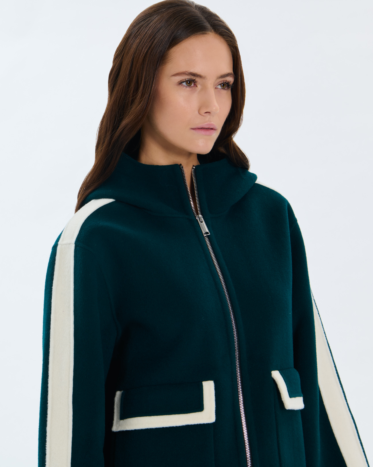 Manteau Marja Manteau en laine vert fonc&eacute; ZAPA