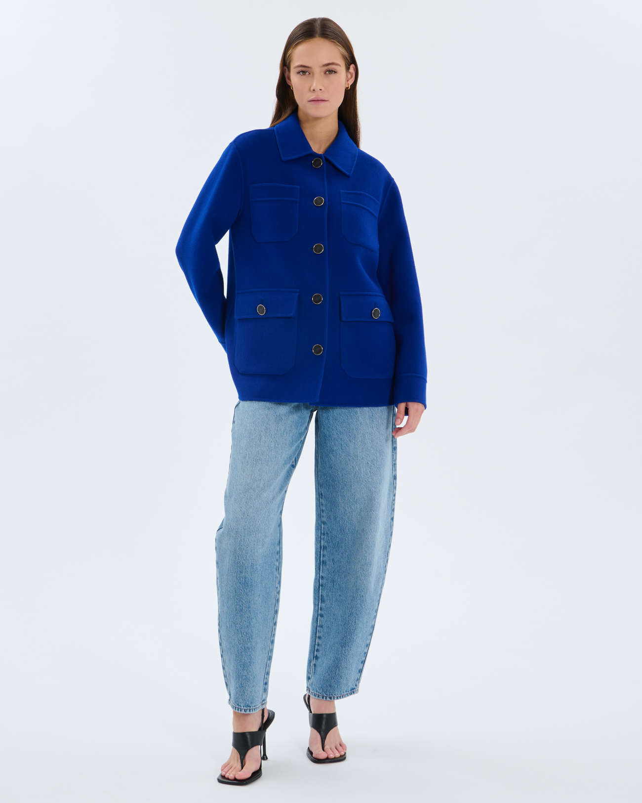 Manteau Madeline Manteau en laine bleu roi ZAPA