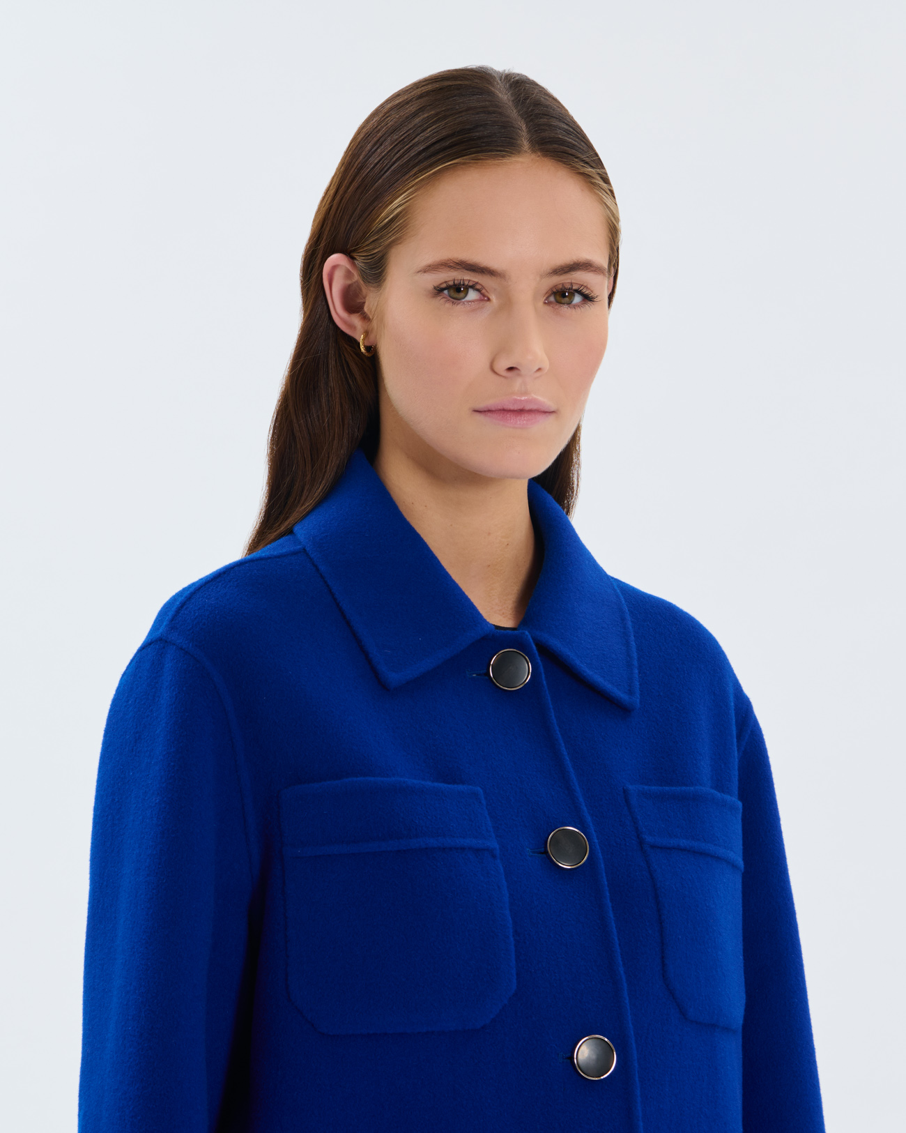Manteau Madeline Manteau en laine bleu roi ZAPA