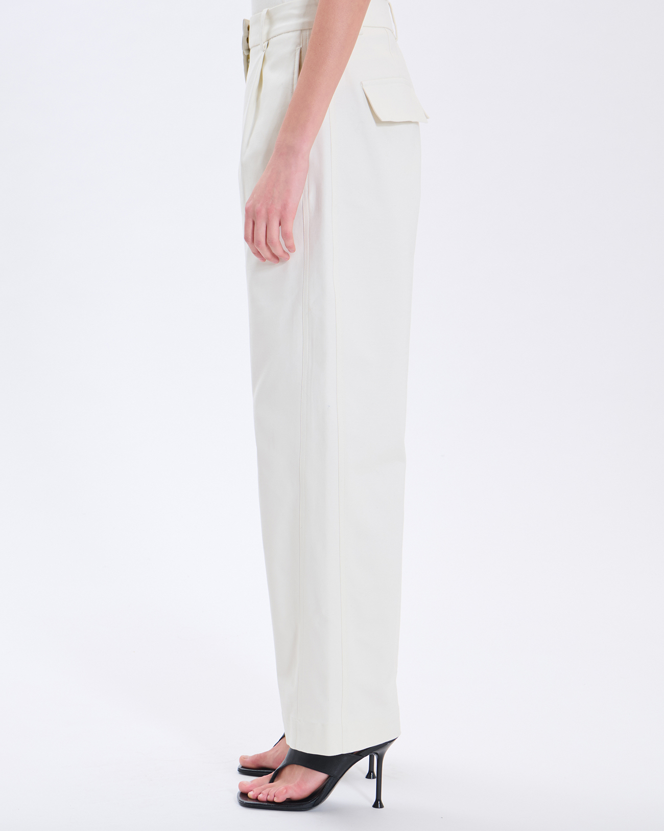 Pantalon Paola Pantalon en coton &eacute;cru ZAPA