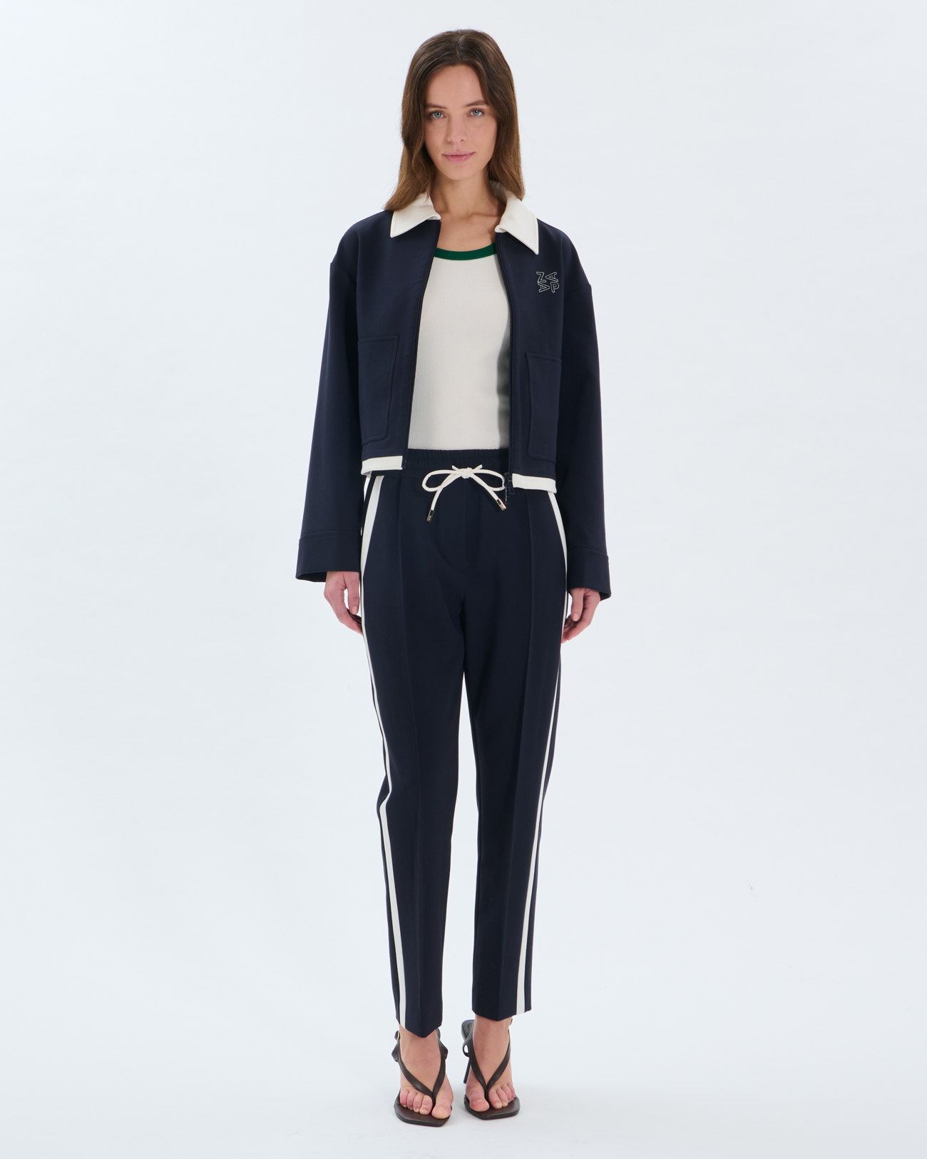 Pantalon Pielo Pantalon ajust&eacute; avec bandes nocturne ZAPA