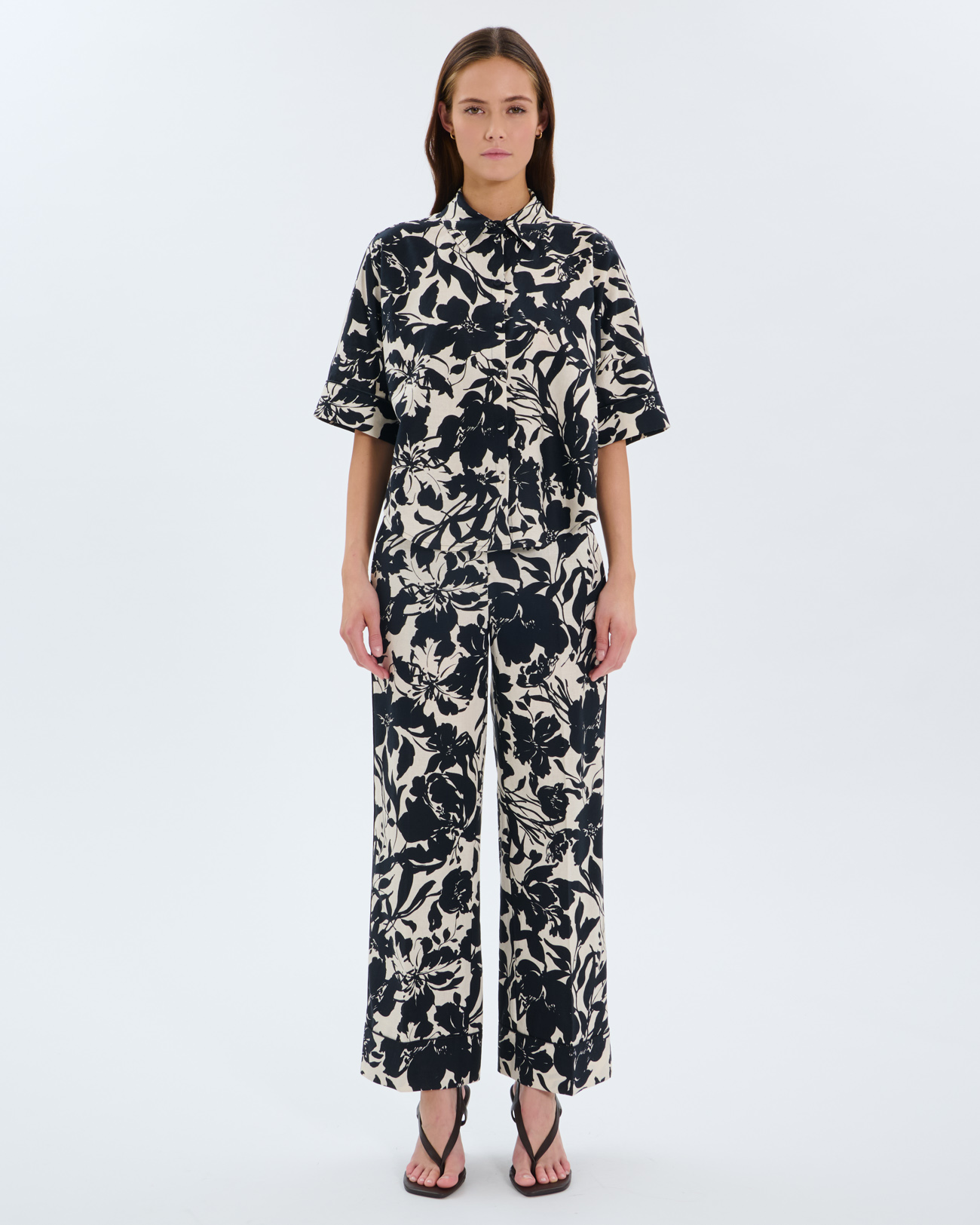 Pantalon Parlya Pantalon en lin imprim&eacute; ZAPA