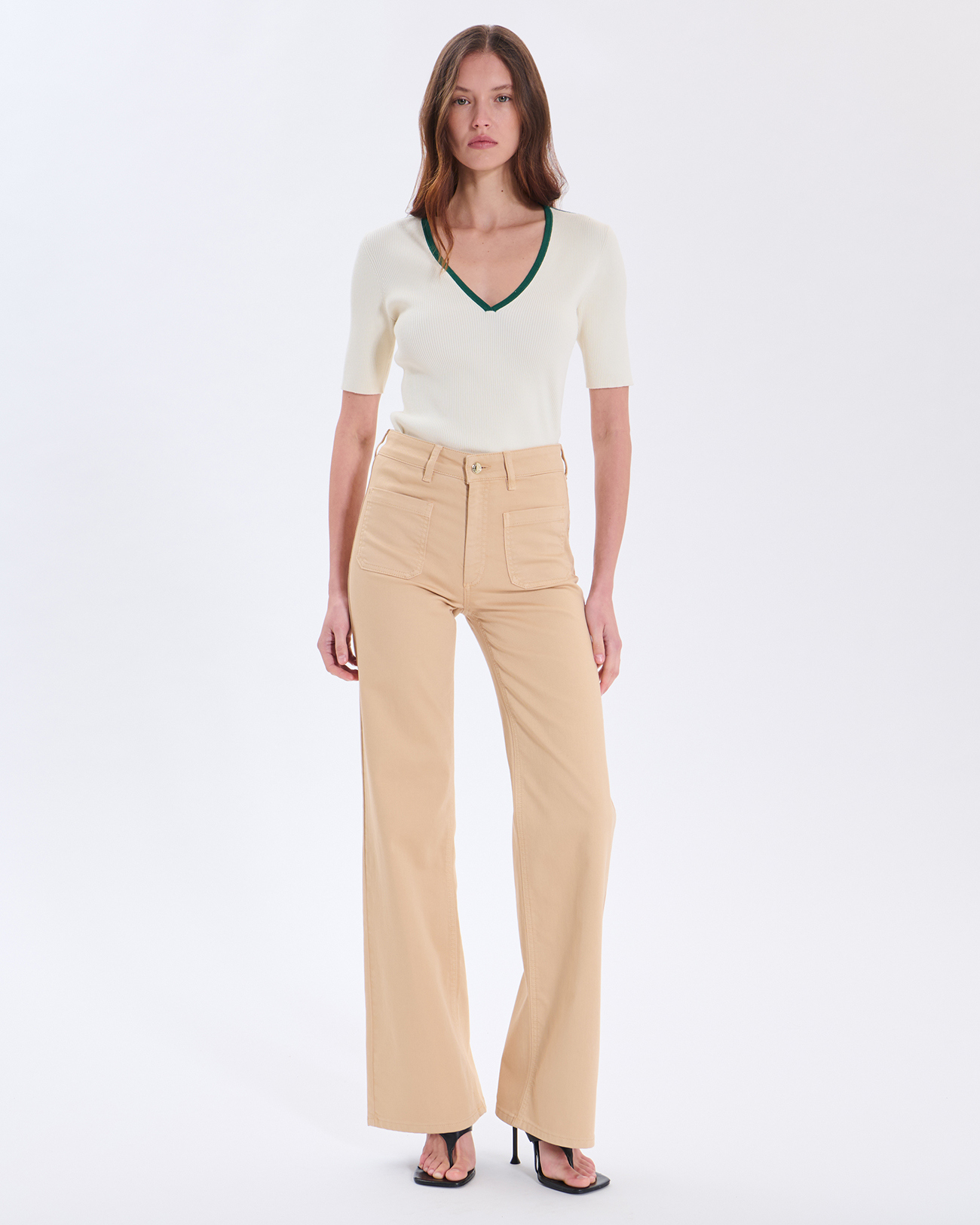 Pull Naouel Pull en viscose &eacute;cru ZAPA