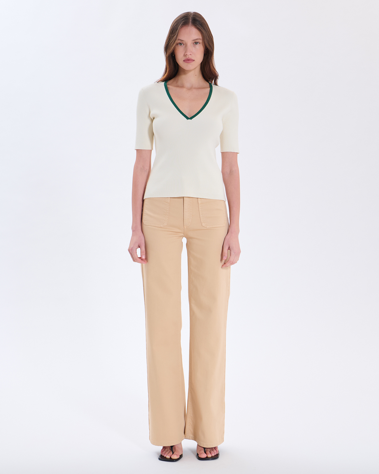 Pull Naouel Pull en viscose &eacute;cru ZAPA