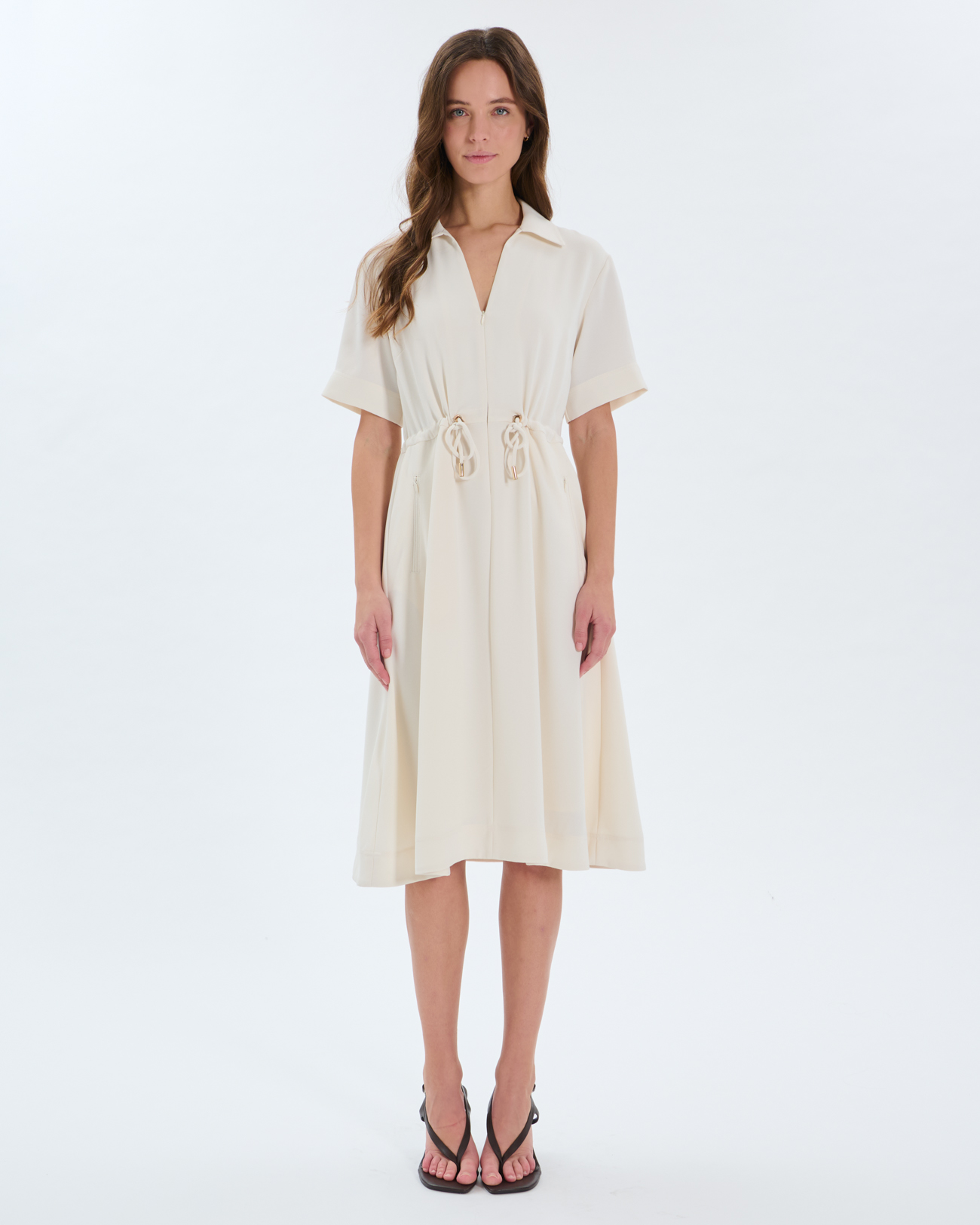 Robe Rebel Robe avec cordon &eacute;cru ZAPA