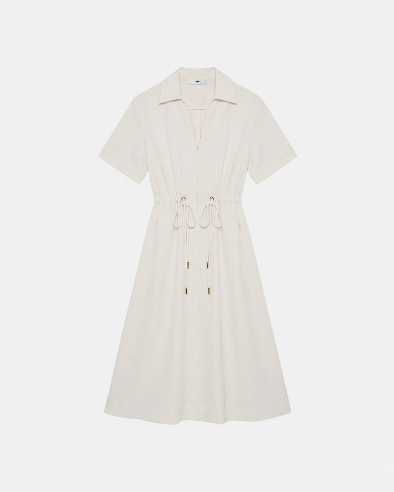 Robe Rebel Robe avec cordon &eacute;cru ZAPA