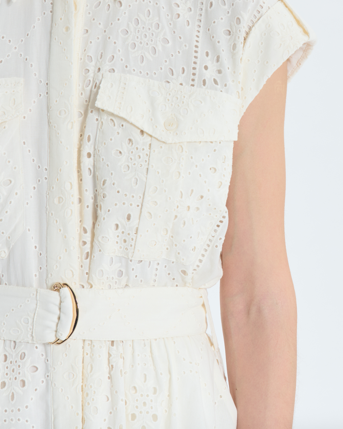 Robe Riyad Robe en coton &eacute;cru ZAPA
