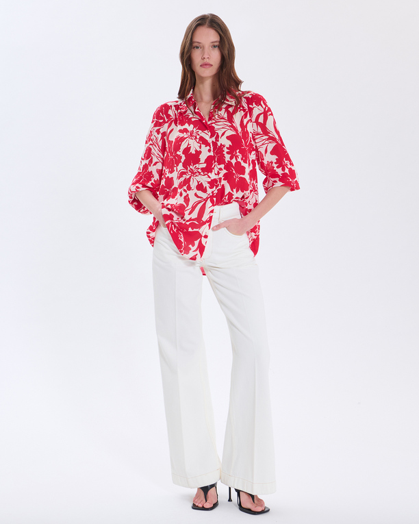 Chemise Castille Chemise en viscose framboise ZAPA