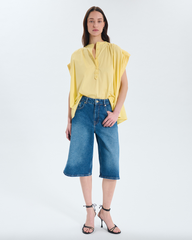 Chemise Caty Chemise jaune fluide sans manches ZAPA