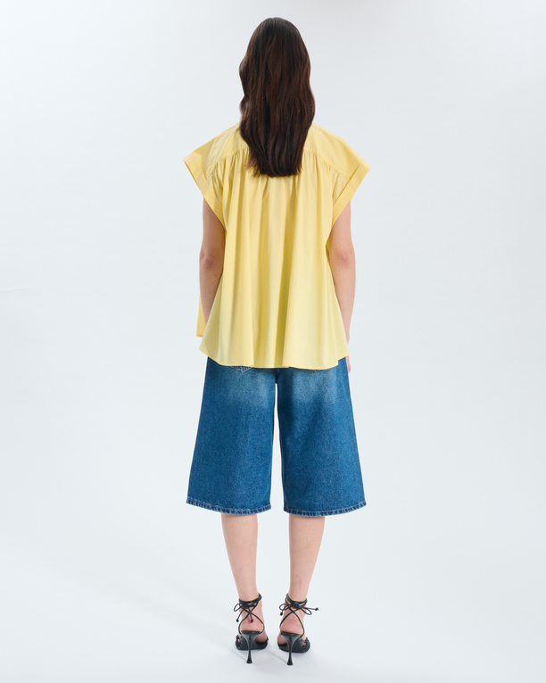 Chemise Caty Chemise jaune fluide sans manches ZAPA