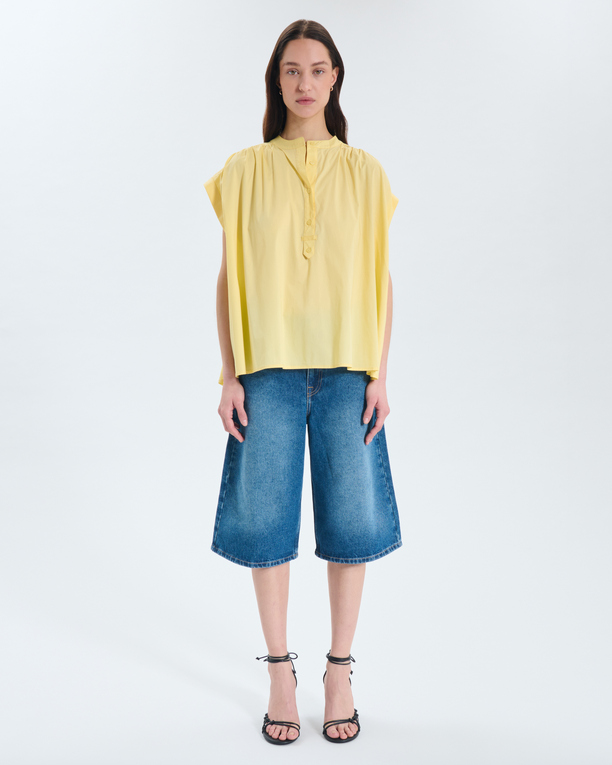 Chemise Caty Chemise jaune fluide sans manches ZAPA