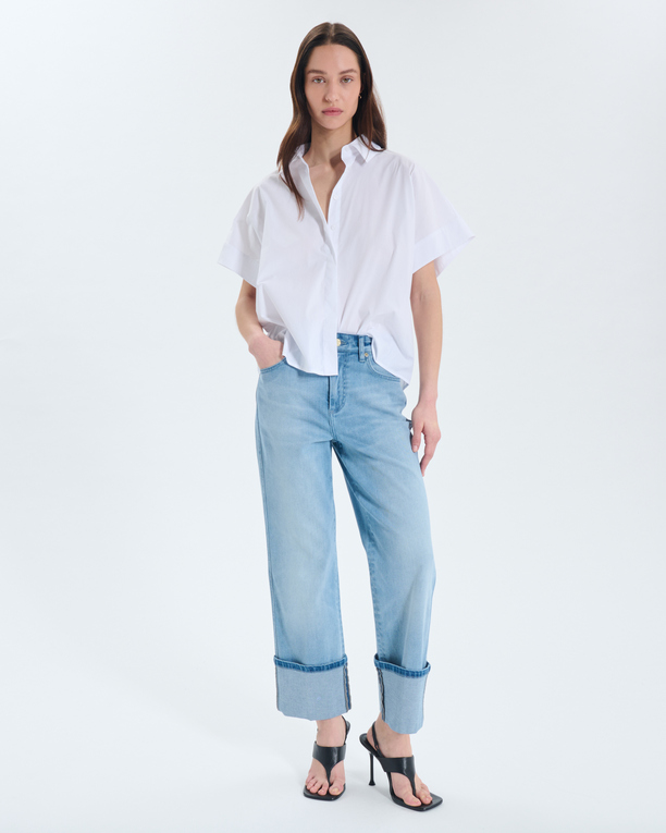 Chemise Cher Chemise blanche ample manches courtes ZAPA