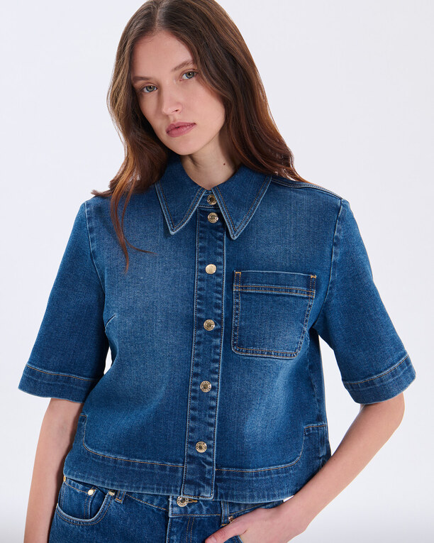 Chemise Celina Chemise en coton bleu ZAPA