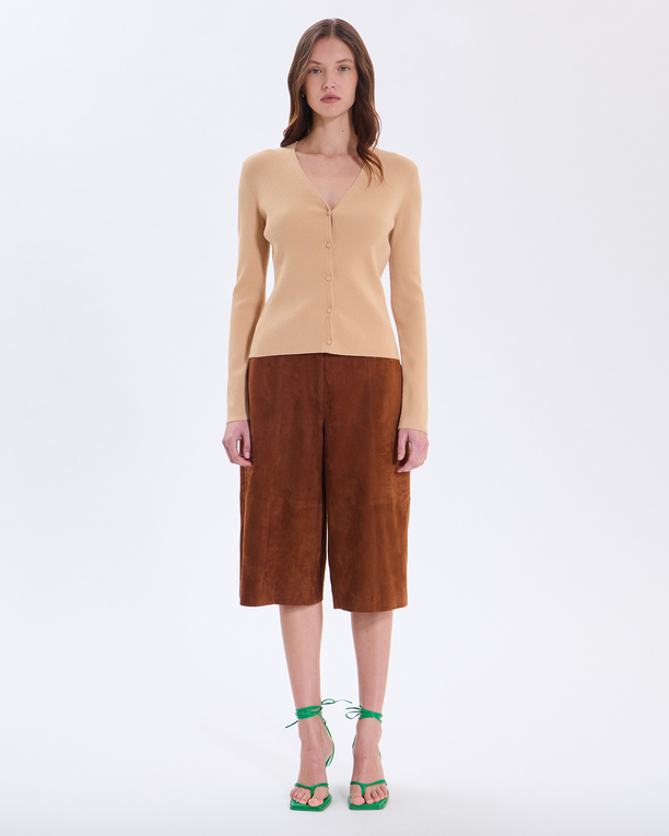 Gilet Gahano Gilet en viscose sable ZAPA